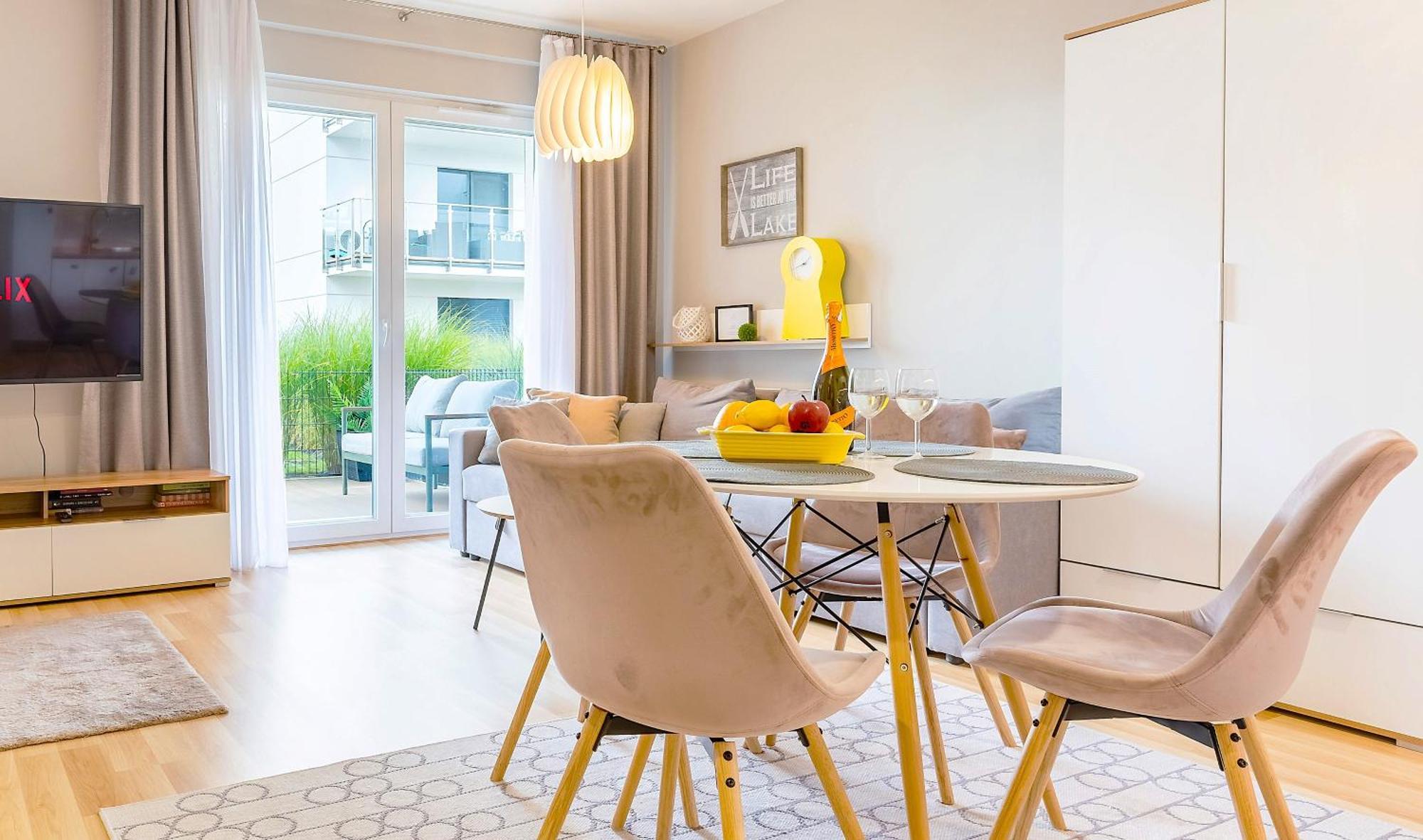 Marina Apartment - Przy Jeziorze, Taras, Tv55" Z Netflix I Prime, Parking Ilawa Esterno foto